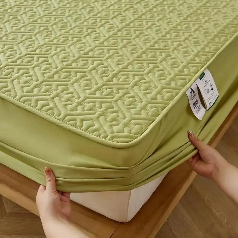 Plush Quilted Thick Warm Mattress Cover @chichicmart