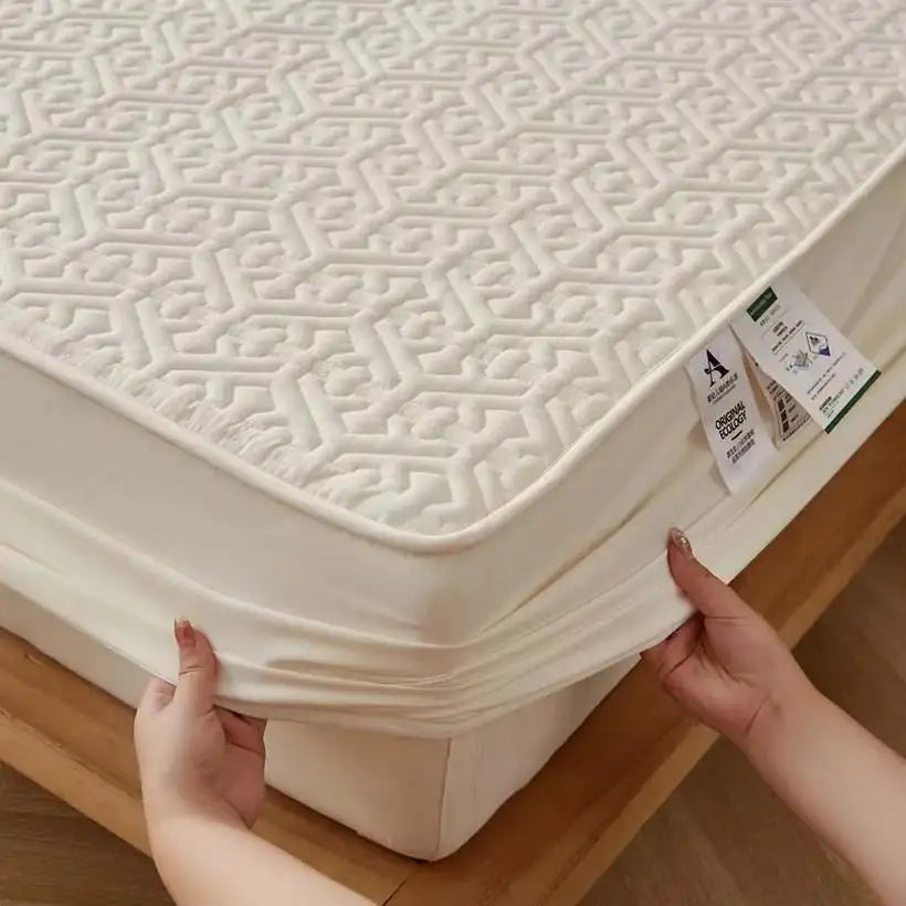 Plush Quilted Thick Warm Mattress Cover @chichicmart