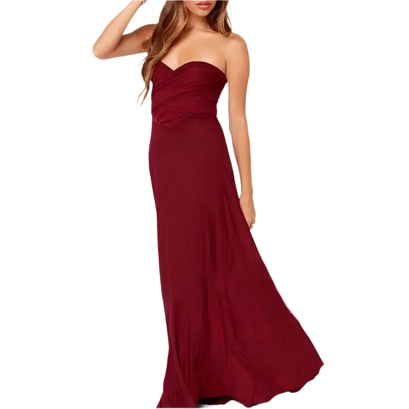 Red Wrap Bandage Long Party Gown @chichicmart