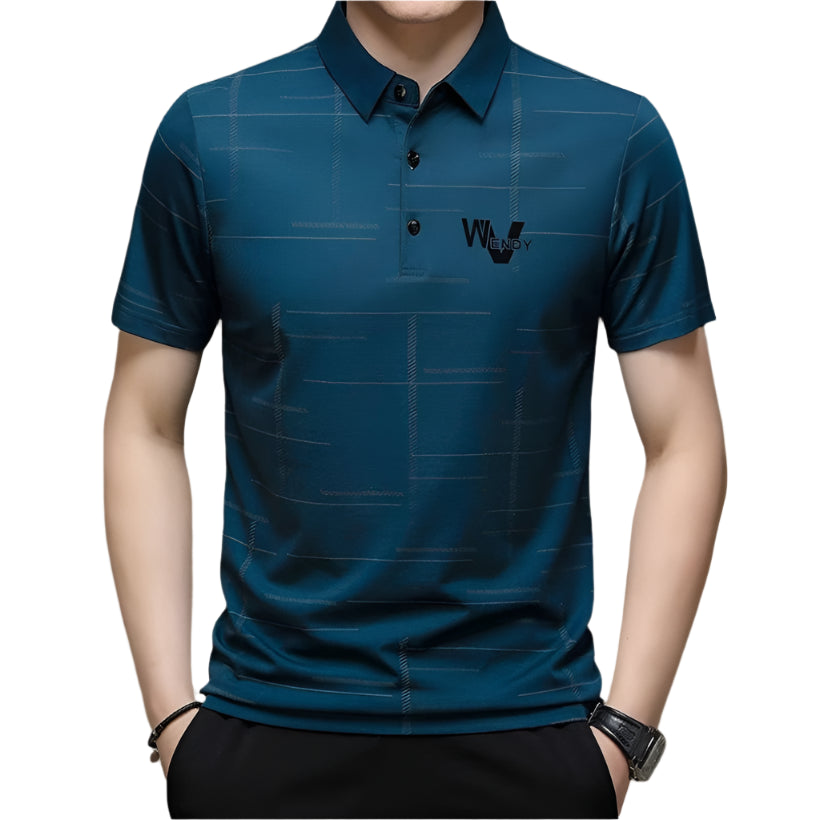 Short Sleeve Turn-down Collar Polo T-Shirt @chichicmart