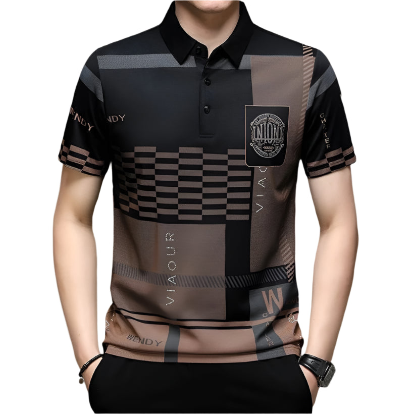 Short Sleeve Turn-down Collar Polo T-Shirt @chichicmart