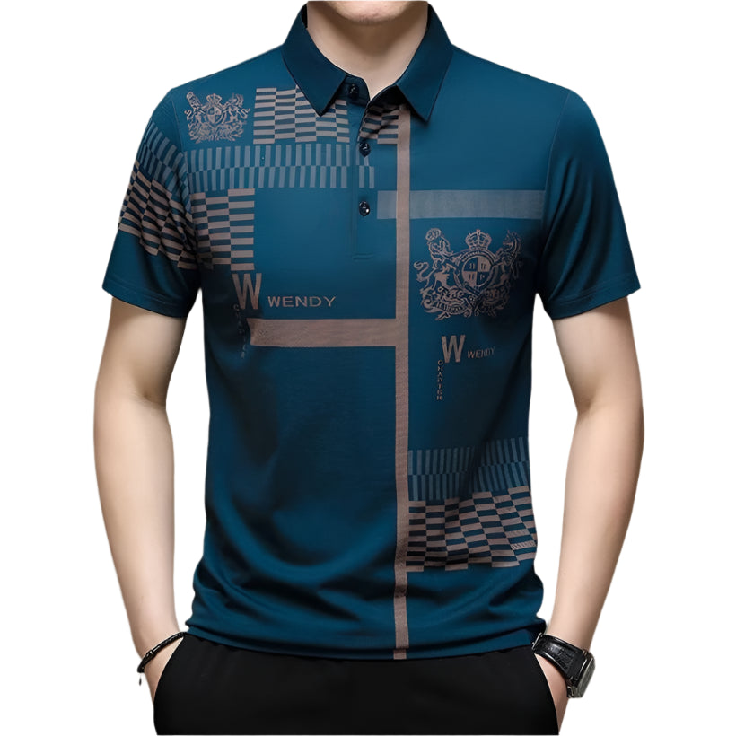 Short Sleeve Turn-down Collar Polo T-Shirt @chichicmart