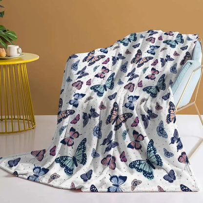 Soft Butterfly Flannel Throw Blankets @chichicmart