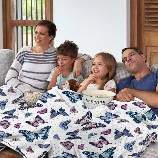 Soft Butterfly Flannel Throw Blankets @chichicmart