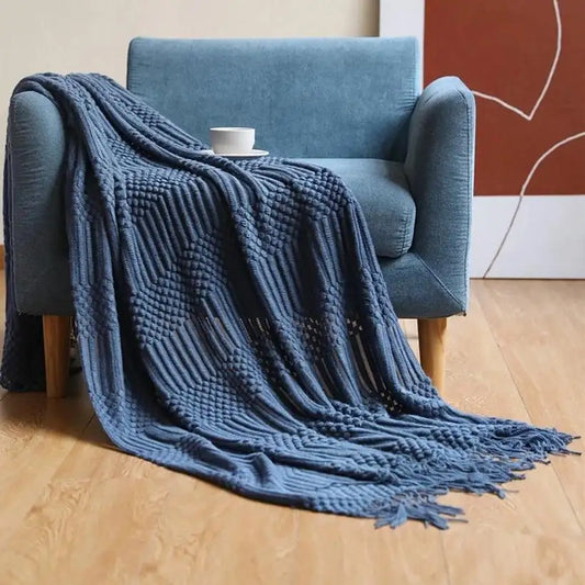 Textured Vintage Chunky Knit Throw @chichicmart