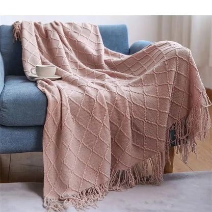Textured Vintage Chunky Knit Throw @chichicmart