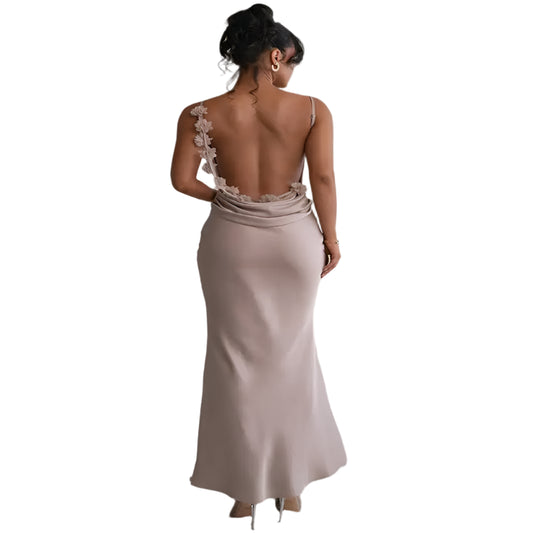 Women's Backless Spaghetti Strap Maxi Dress @chichicmart