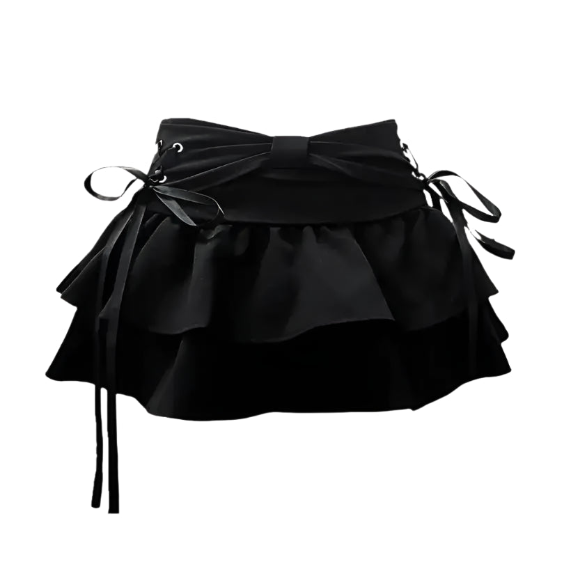 Women's Blue Denim Pleated A-Line Skirt @chichicmart