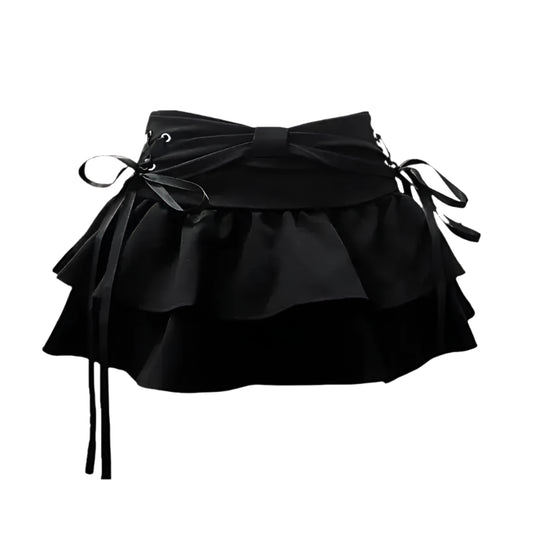 Women's Blue Denim Pleated A-Line Skirt @chichicmart