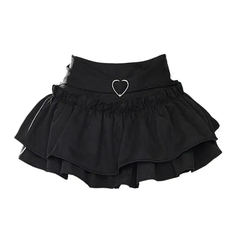 Women's High-Waisted Korean-Style Safety Shorts Skirt @chichicmart