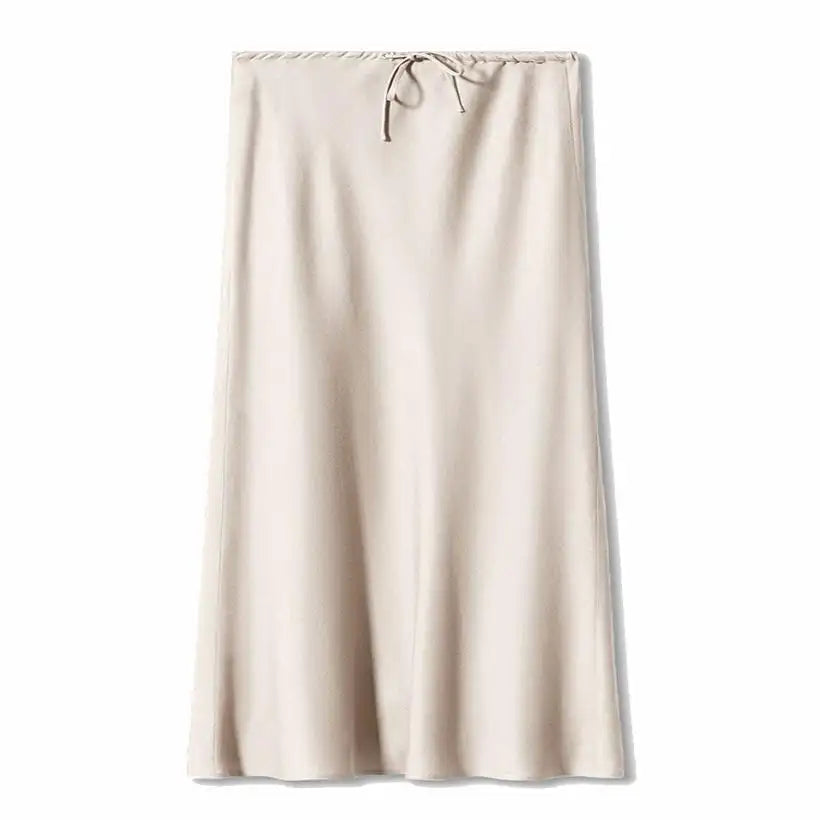 Women's High-Waisted Satin Maxi Skirt @chichicmart