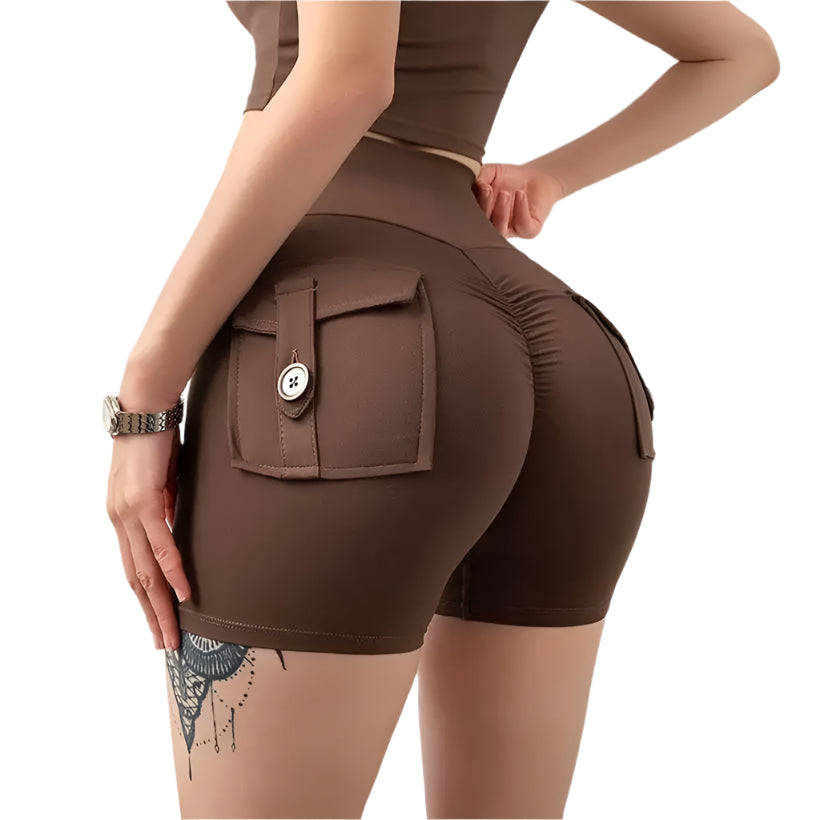Women's High-Waisted Scrunch Butt Workout Shorts @chichicmart