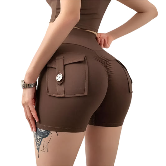 Women's High-Waisted Scrunch Butt Workout Shorts @chichicmart
