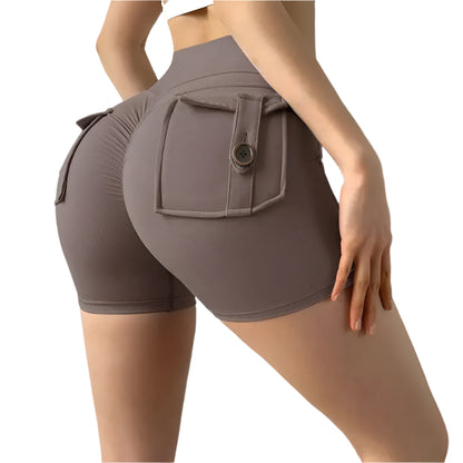 Women's High-Waisted Scrunch Butt Workout Shorts @chichicmart
