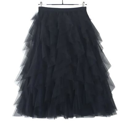 Women's Korean High-Waisted Pleated Maxi Skirt @chichicmart