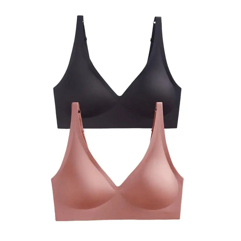 Women's Seamless Wireless Push-Up Bra and Panty Set @chichicmart