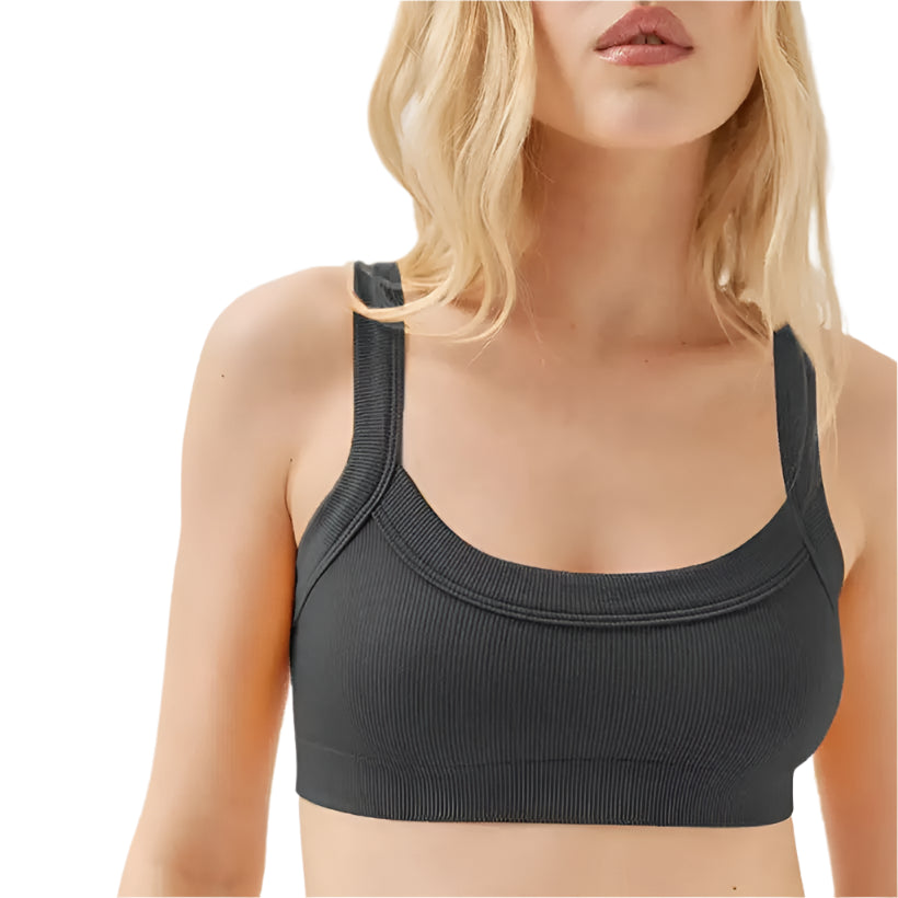 Women's White Ribbed Knit Tube Top @chichicmart