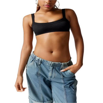 Women's White Ribbed Knit Tube Top @chichicmart