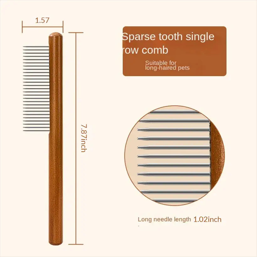 Wooden Comb For Pets @chichicmart
